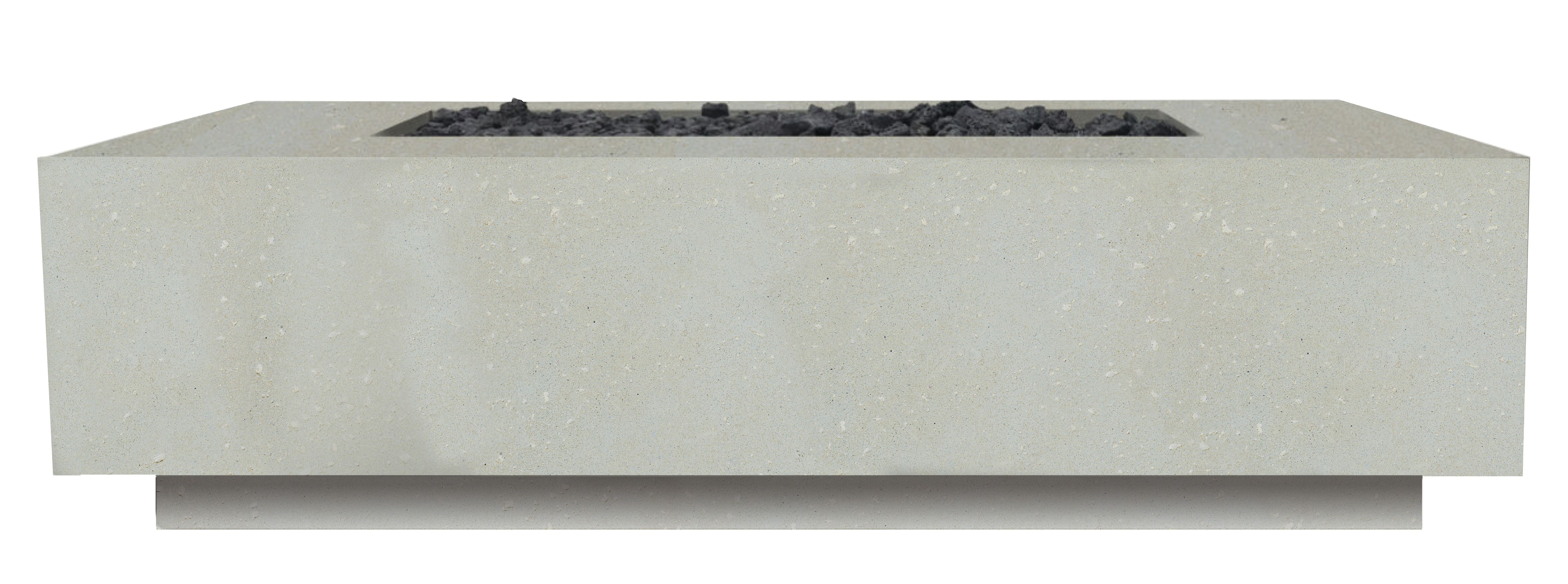 Fire rectangular table 60" x 32" Natural gas fired GFRC Limestone XOFREC6032LS