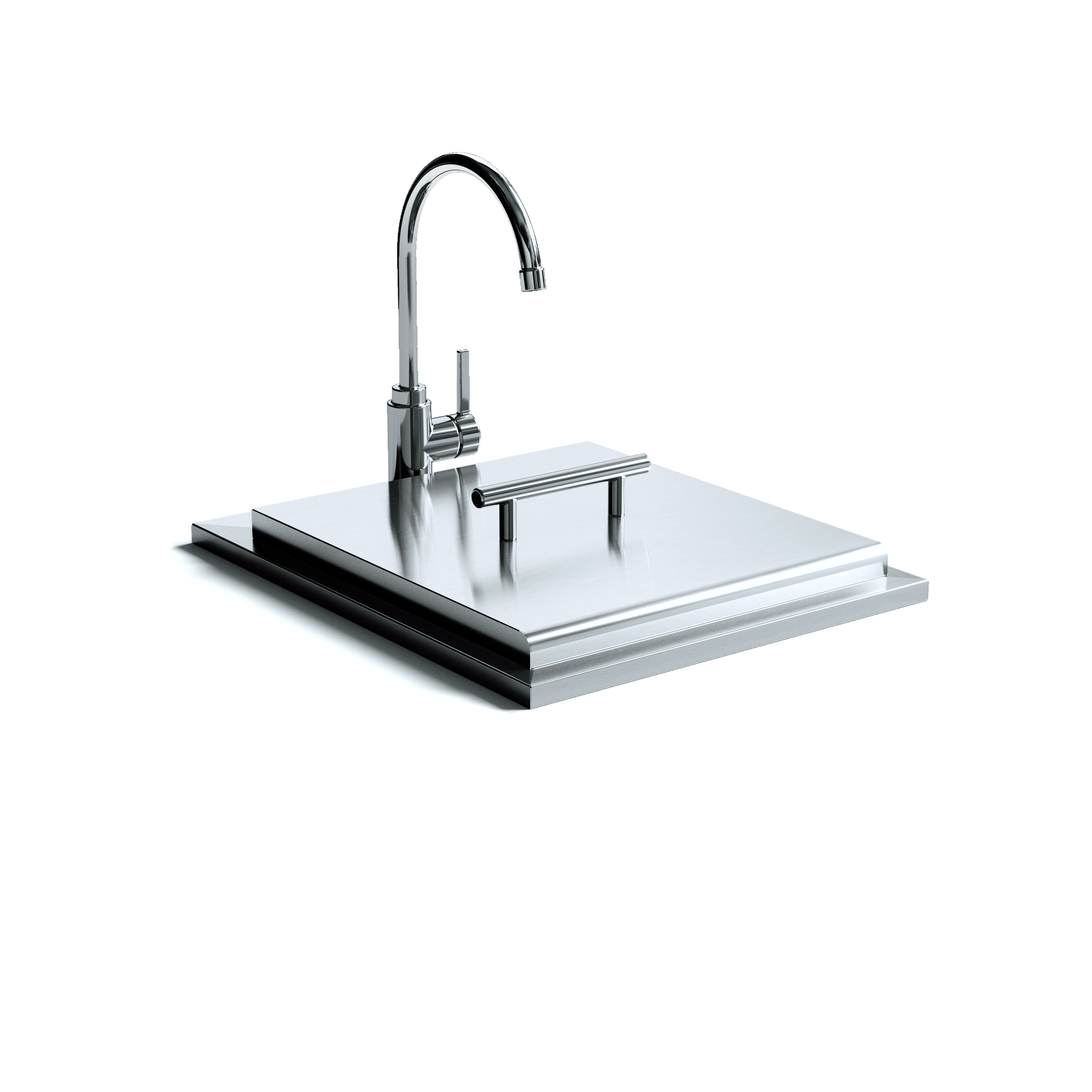 18" Stainless Steel Drop-in Sink and Faucet view 2