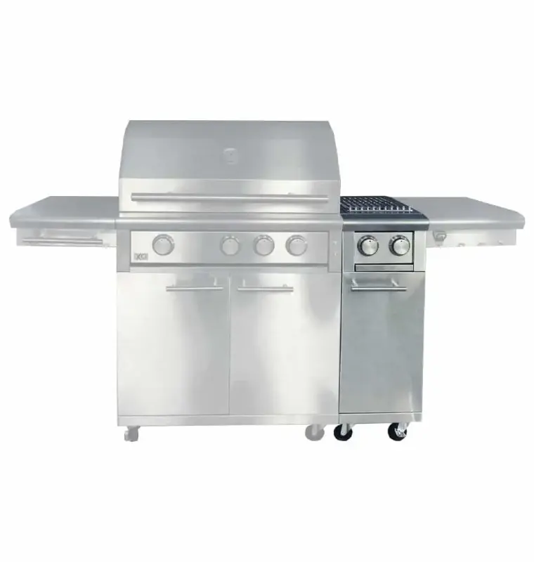 Cart with side burner (add to grill cart/ships with conversion kit) XOGCARTSBXLT
