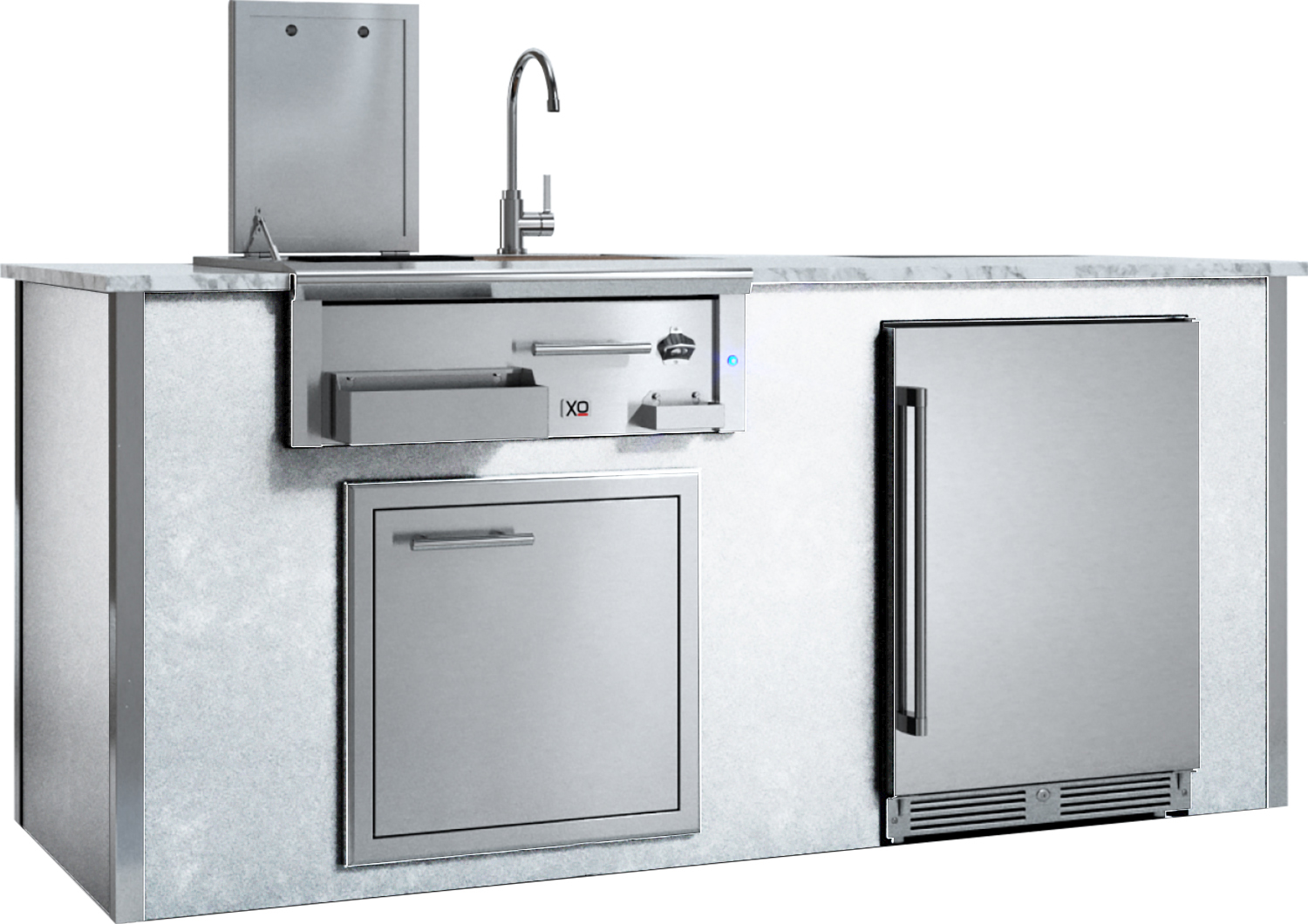 Factory Assembled, Appliance Ready Designer Island XOGOKBARV1WH
