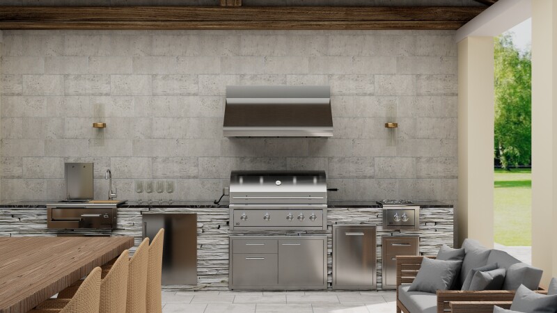 42" Pro-Grade Grill w/ Rotiss Burner view 2