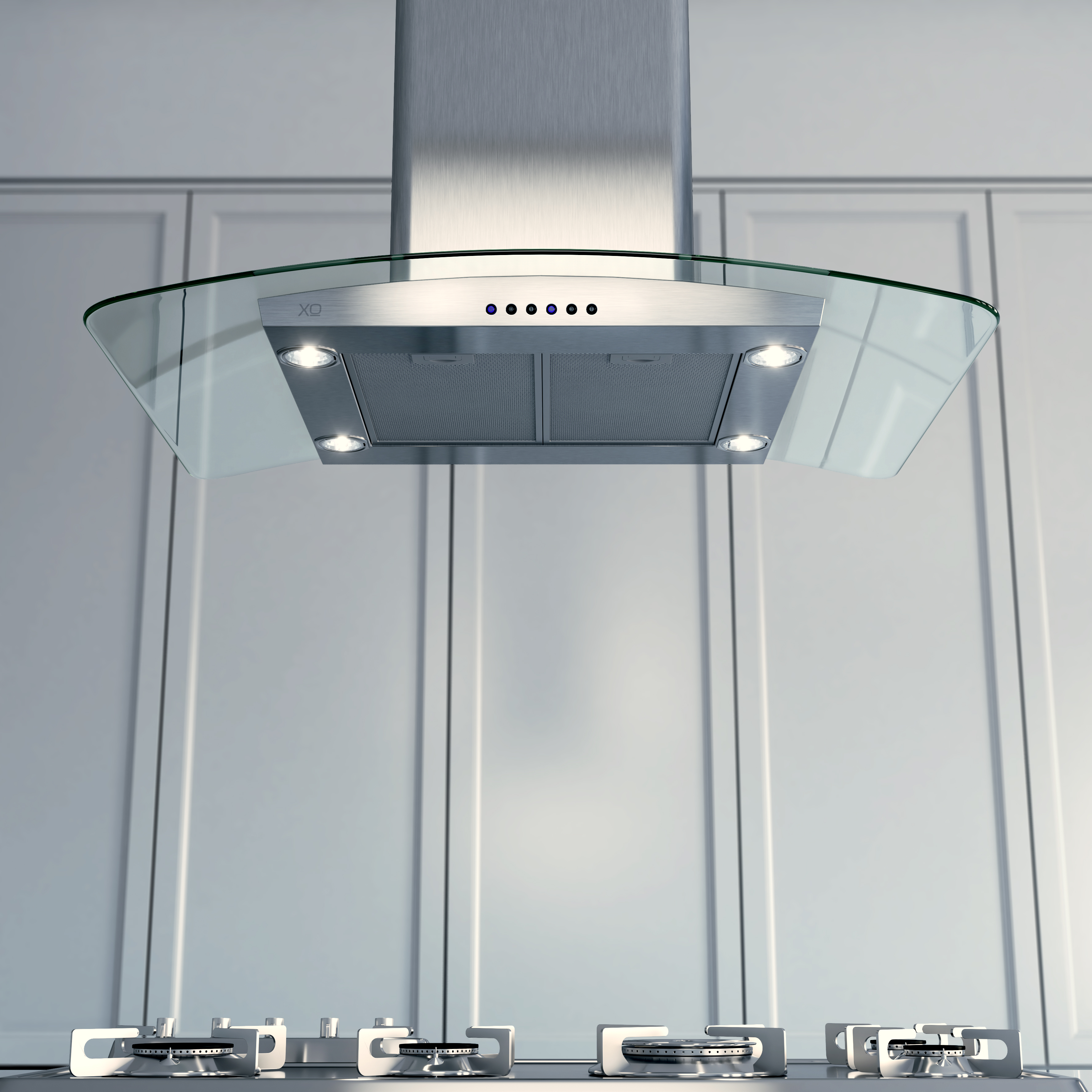 36" CCC 600/395 CFM Island Hood Stainless/Glass view 6