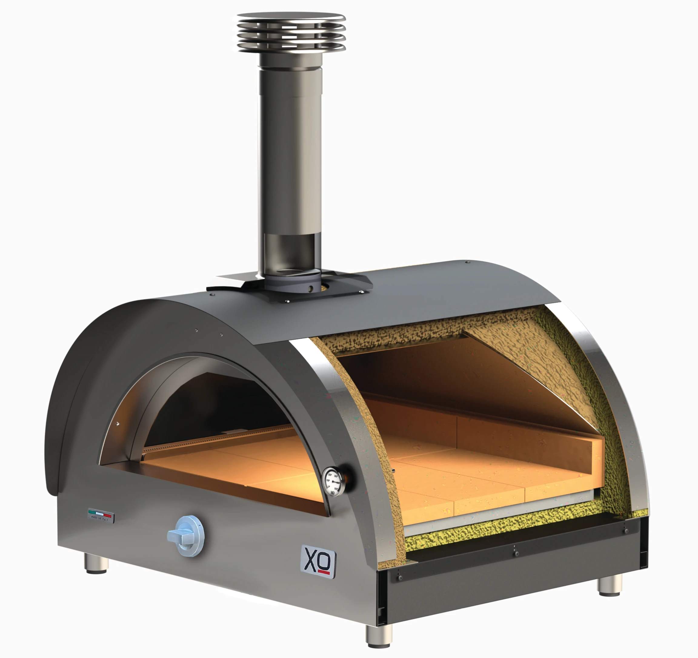 Tabletop Hybrid Gas & Wood Oven XOPIZZA1GASCAL