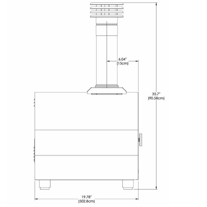 Countertop Wood-Fired Oven in Red XOPIZZA1WRO
