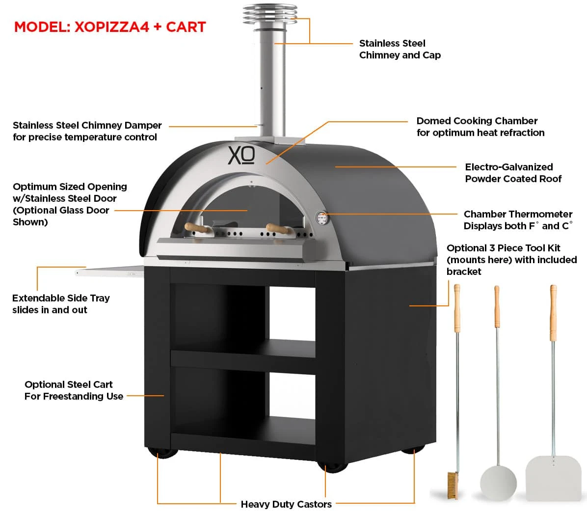 Pizza oven cover XOPIZZA4CA