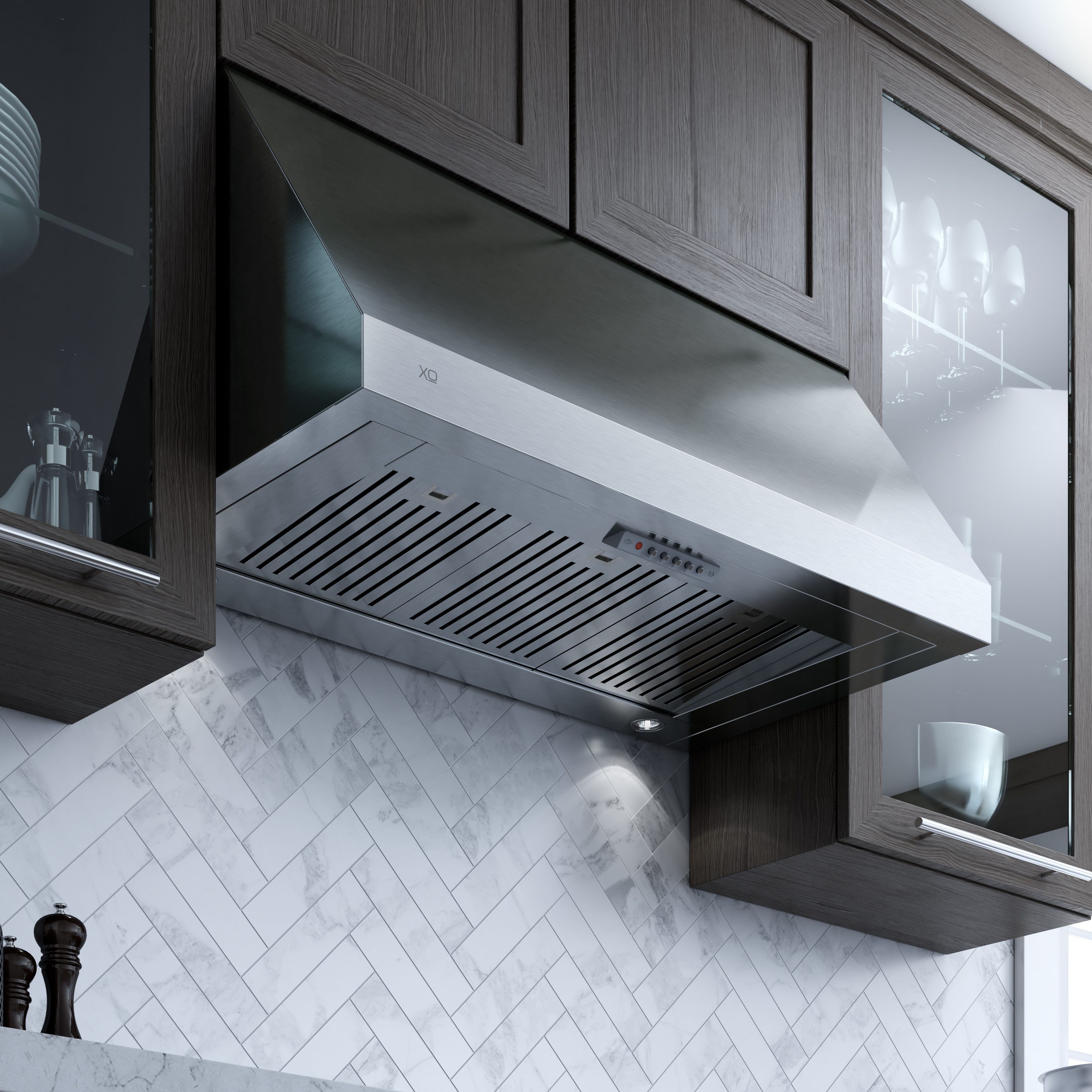 36" 1000 CFM Italian Made Pro Hood Range Hood Stainless view 3