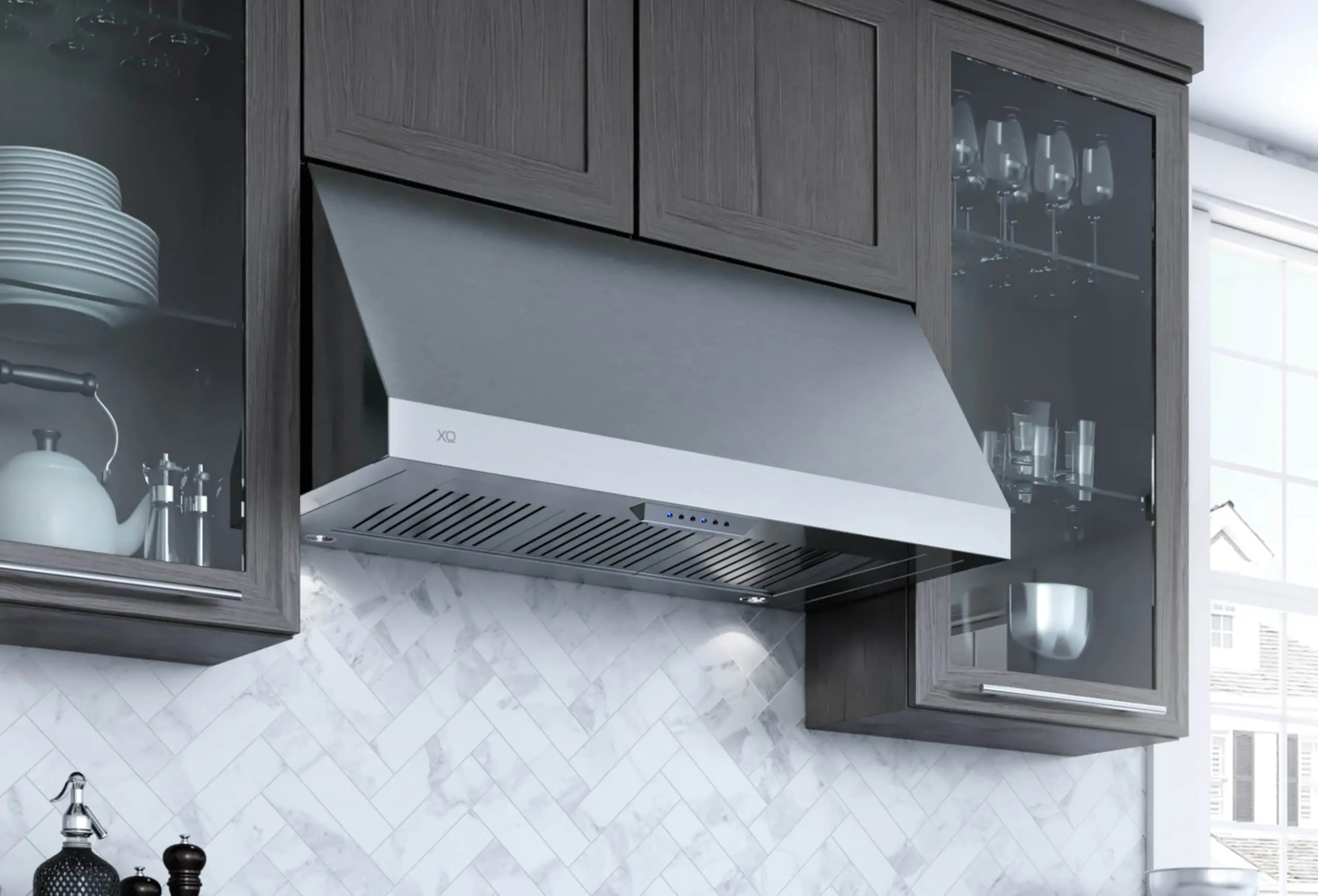 36" CCC 600/395 CFM Italian Made Pro Hood Range Hood Stainless view 5