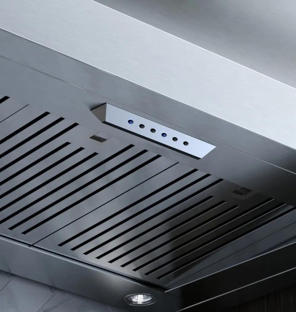 36" CCC 600/395 CFM Italian Made Pro Hood Range Hood Stainless view 6
