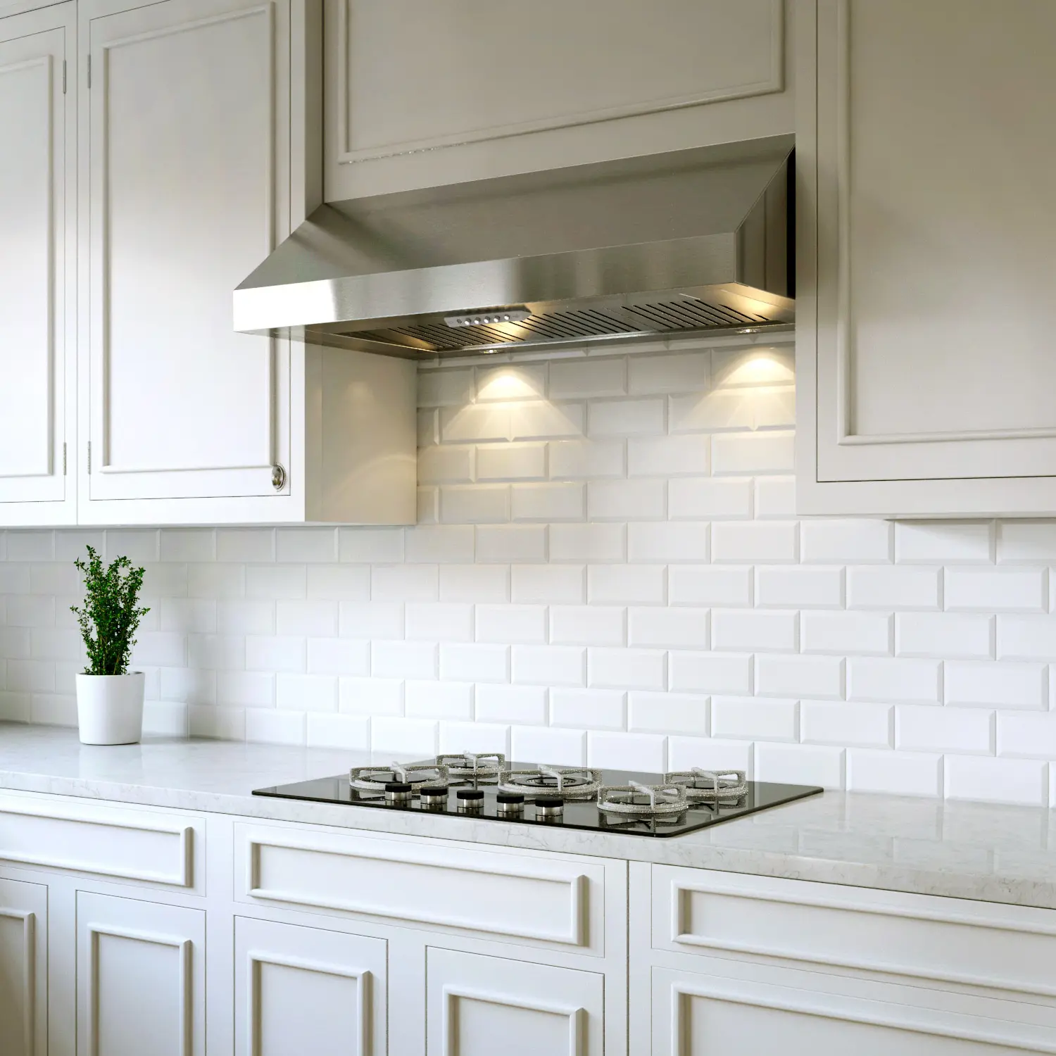 48" 1000 CFM Italian Made Pro Hood Range Hood Stainless view 2