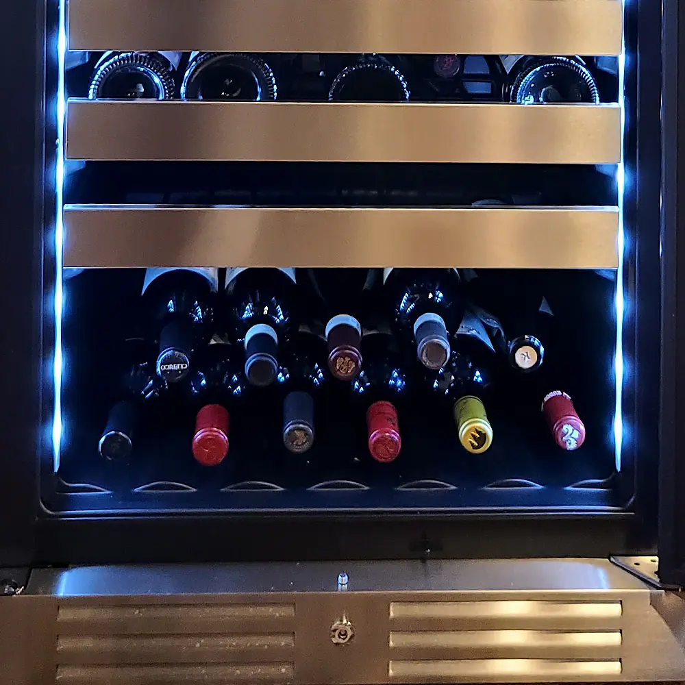 Tall Dual Zone Wine Cooler, Glass view 6