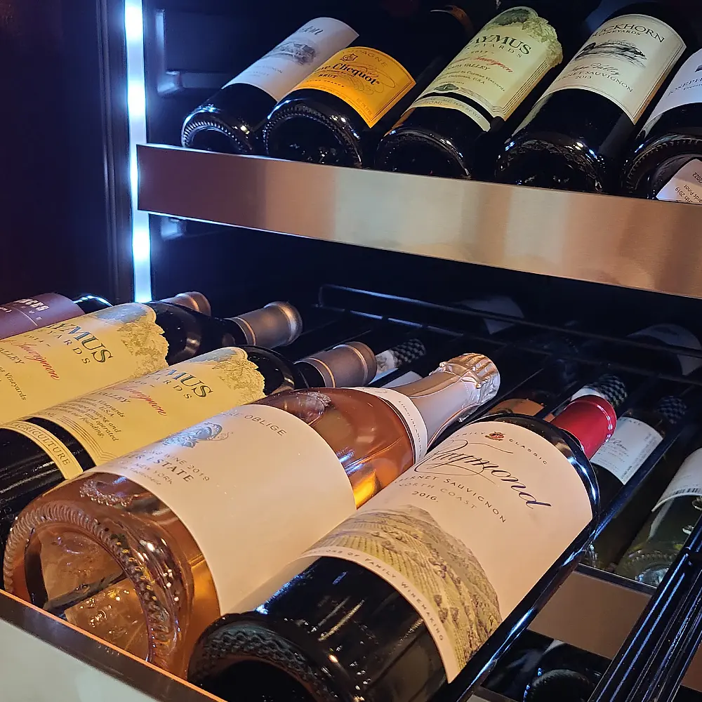 Tall Dual Zone Wine Cooler, Glass view 8