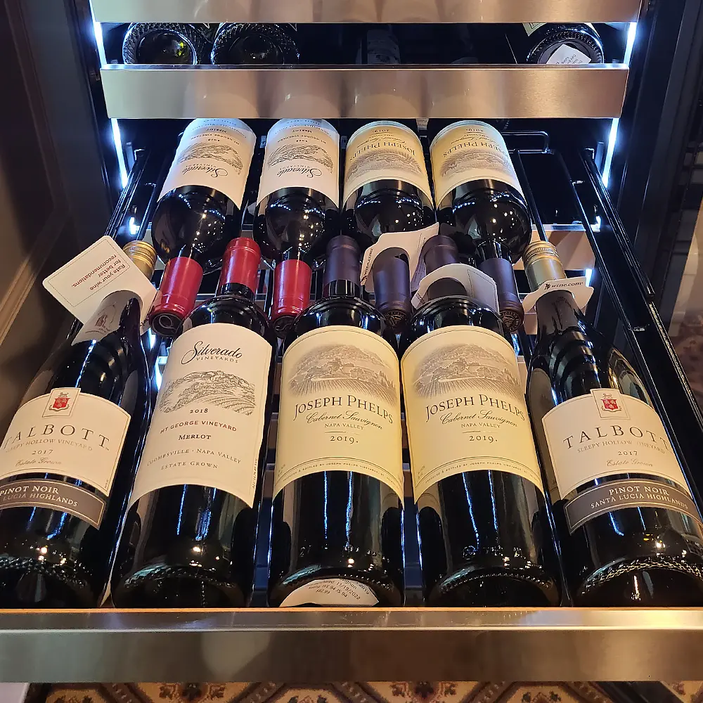Tall Dual Zone Wine Cooler, Glass view 9