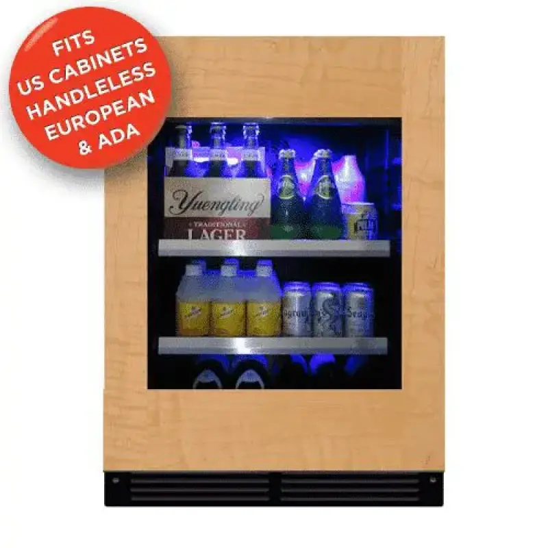 24" Designer Undercounter ADA Height Beverage Center with Optional Stainless Steel Door Kit view 10