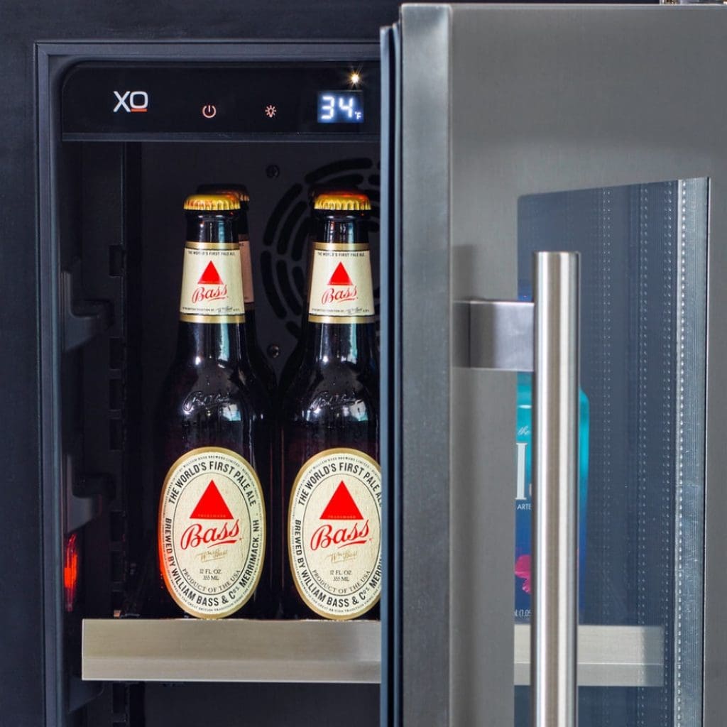 24" Beverage/Wine Double Door Black Glass view 5