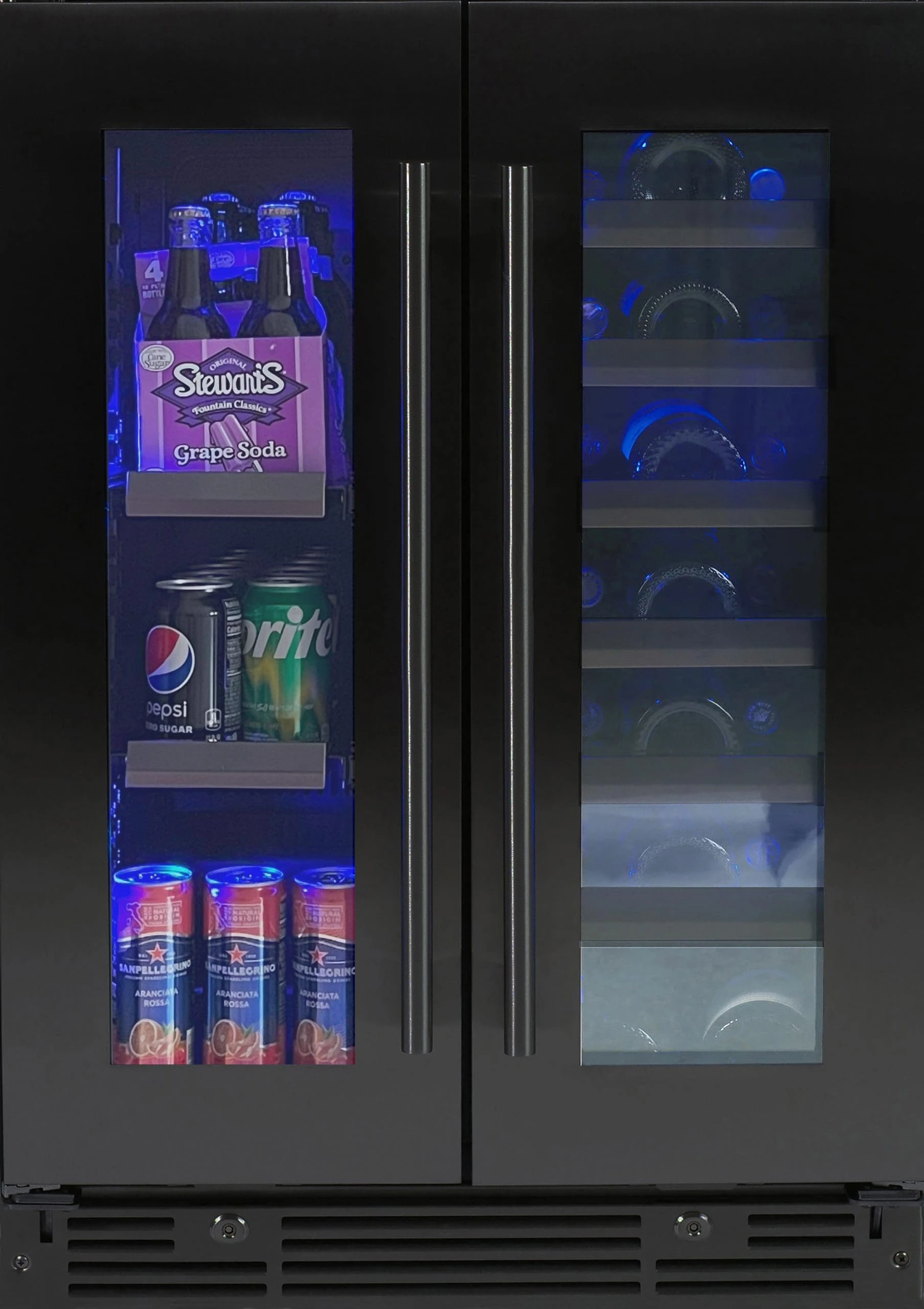 24" Beverage/Wine Double Door XOU24BWDDGBS