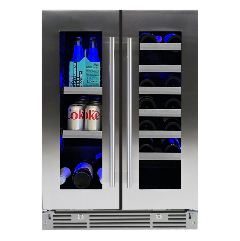 24 in Beverage/Wine Double Door XOU24BWDDGS