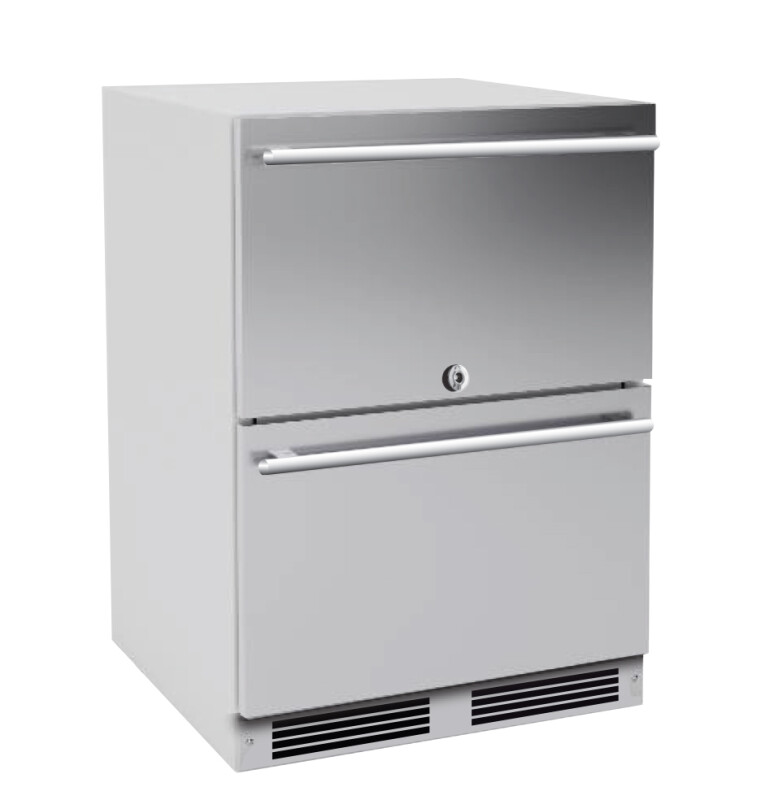 Outdoor Refrigerated Drawers 24" Solid Drawer Front view 3