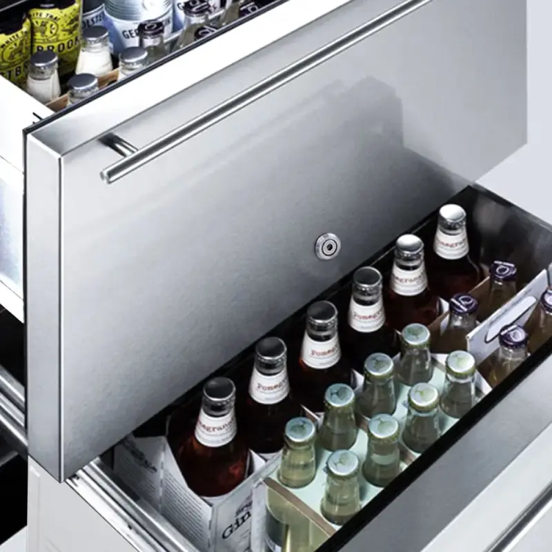 Outdoor Refrigerated Drawers 24" Solid Drawer Front view 4