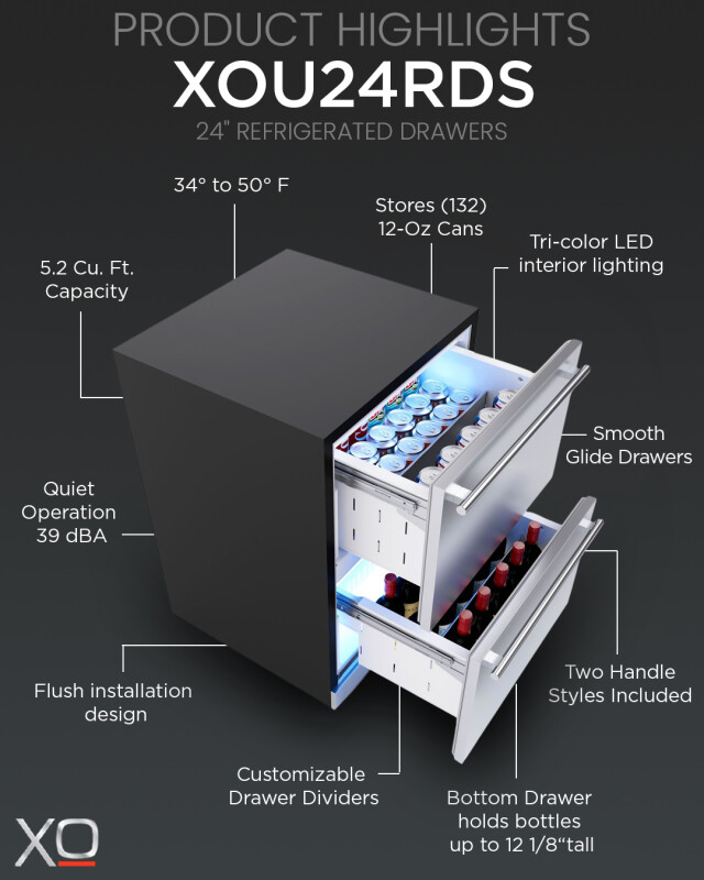 24" Refrigerated Drawers view 11