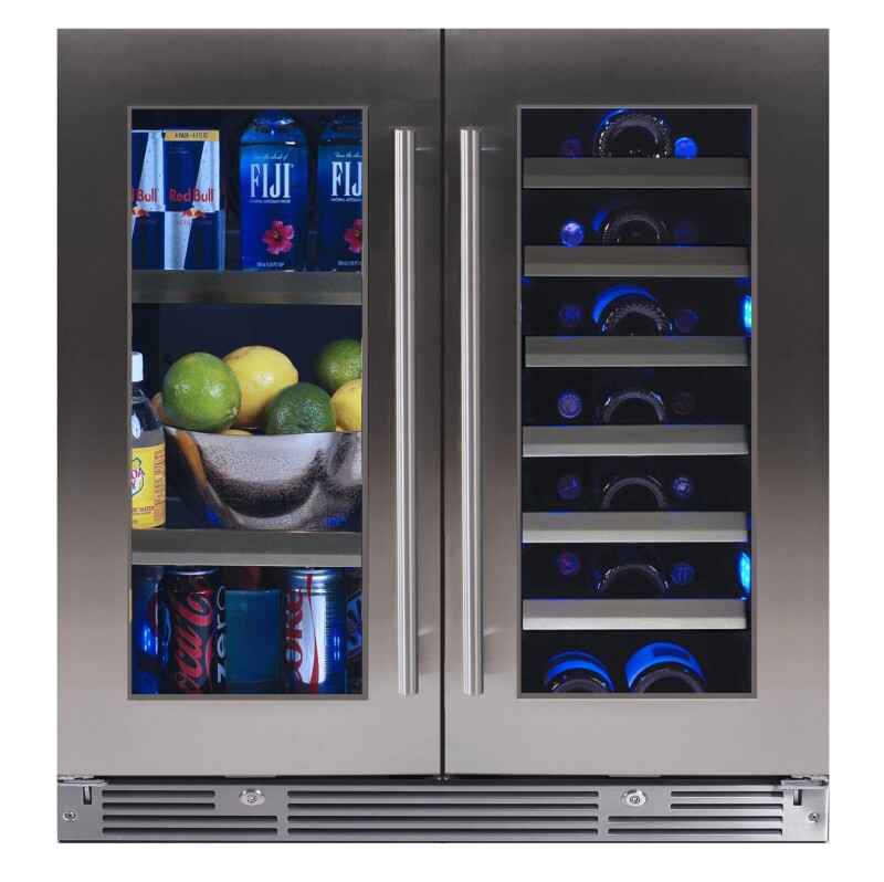 30" Beverage/Wine Double Door XOU30BWDDGS