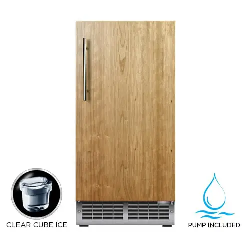 15" Clear Gourmet Ice Maker Panel Ready w Pump view 3