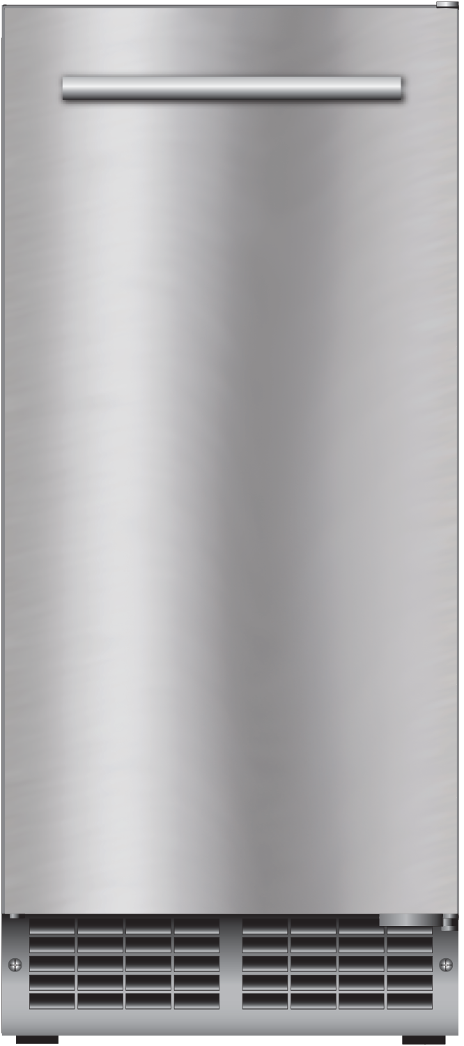 15" Clear Gourmet Ice Maker Fingerprint Resistant Stainless Steel XOUIM1565S