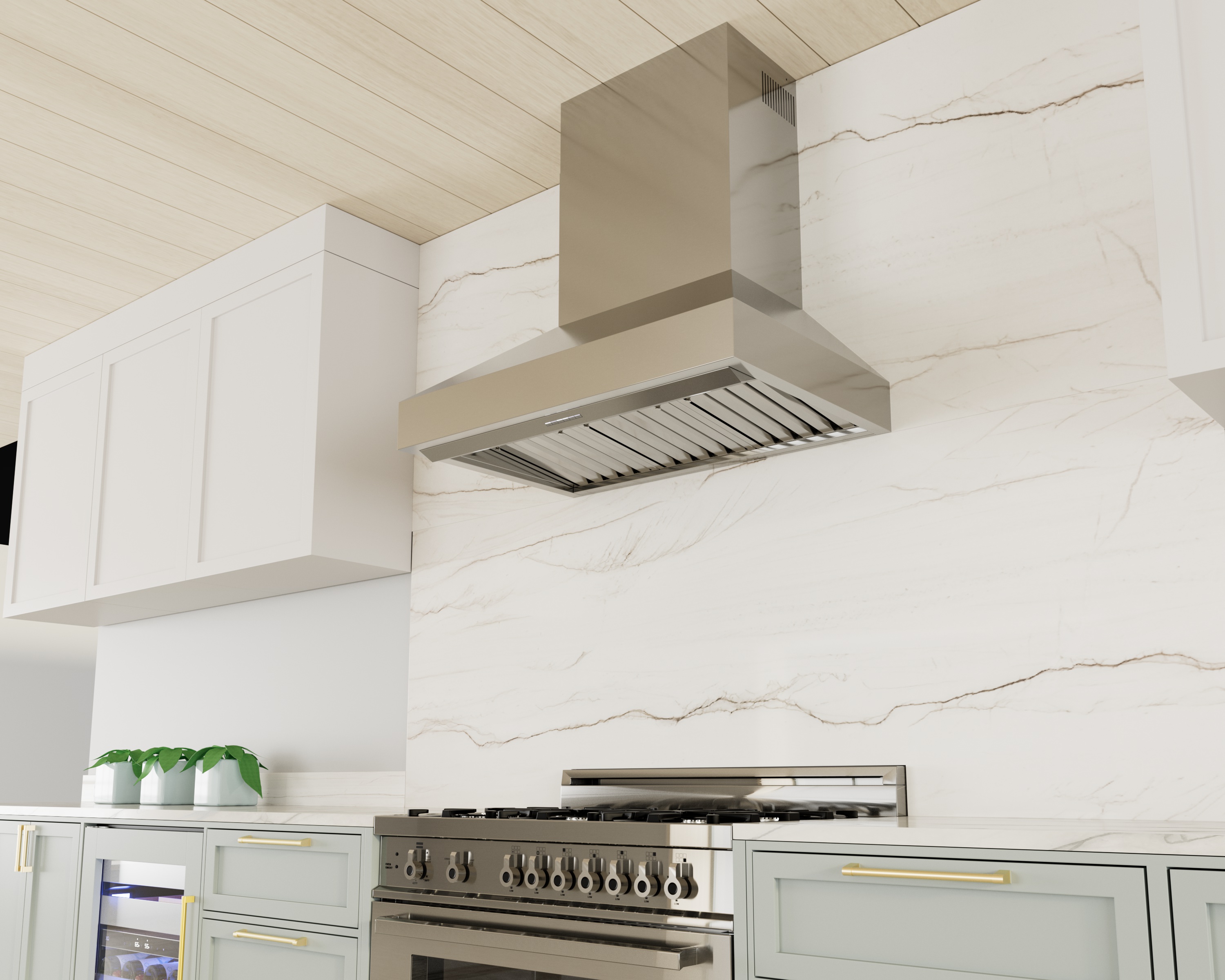 36in Pro Wall Chimney Hood Stainless Steel Straight Lip 600/395 CFM view 3
