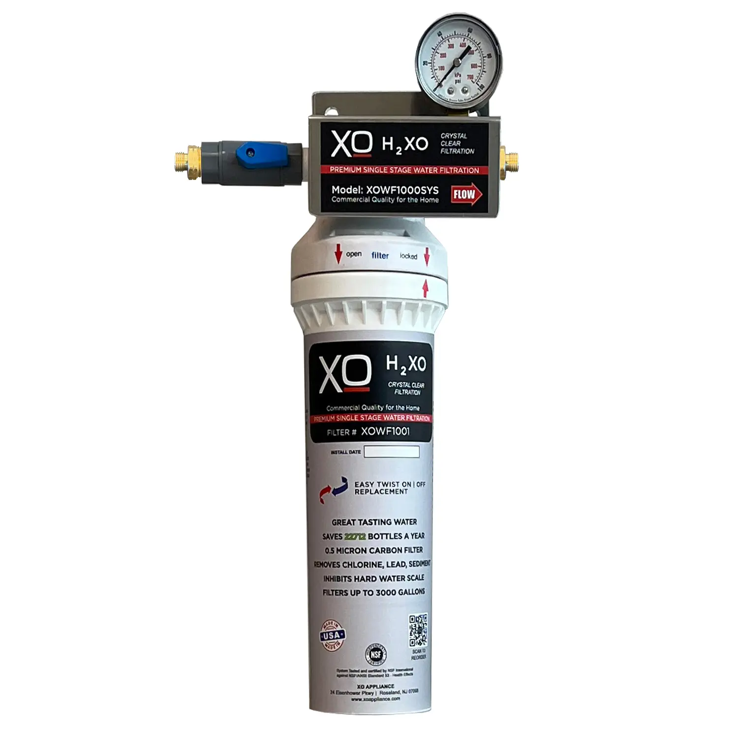 In-Line Drinking Water Filtration System XOWF1000SYS