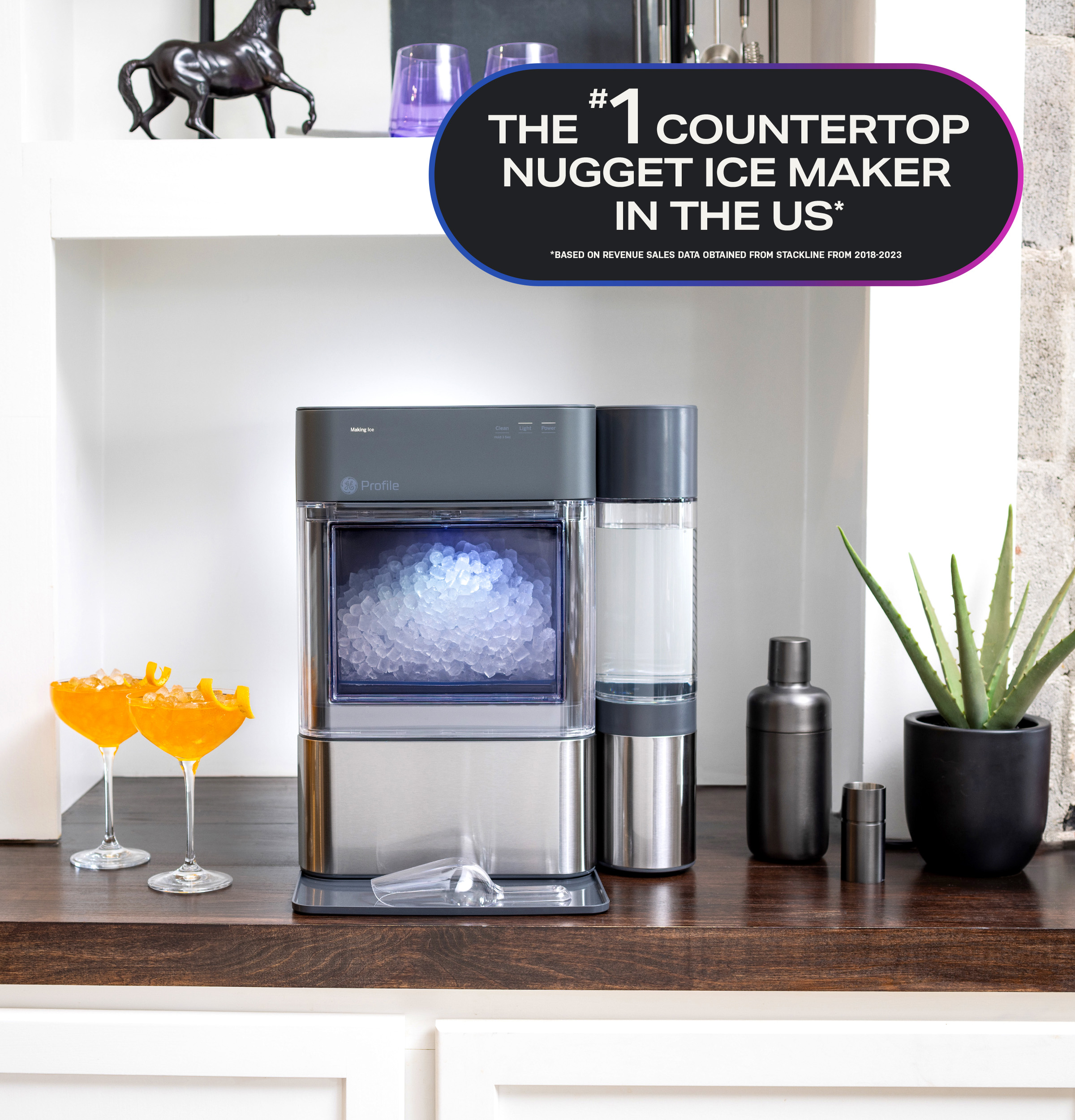Opal 2.0 Nugget Ice Maker with Side Tank XPIO13SCSS