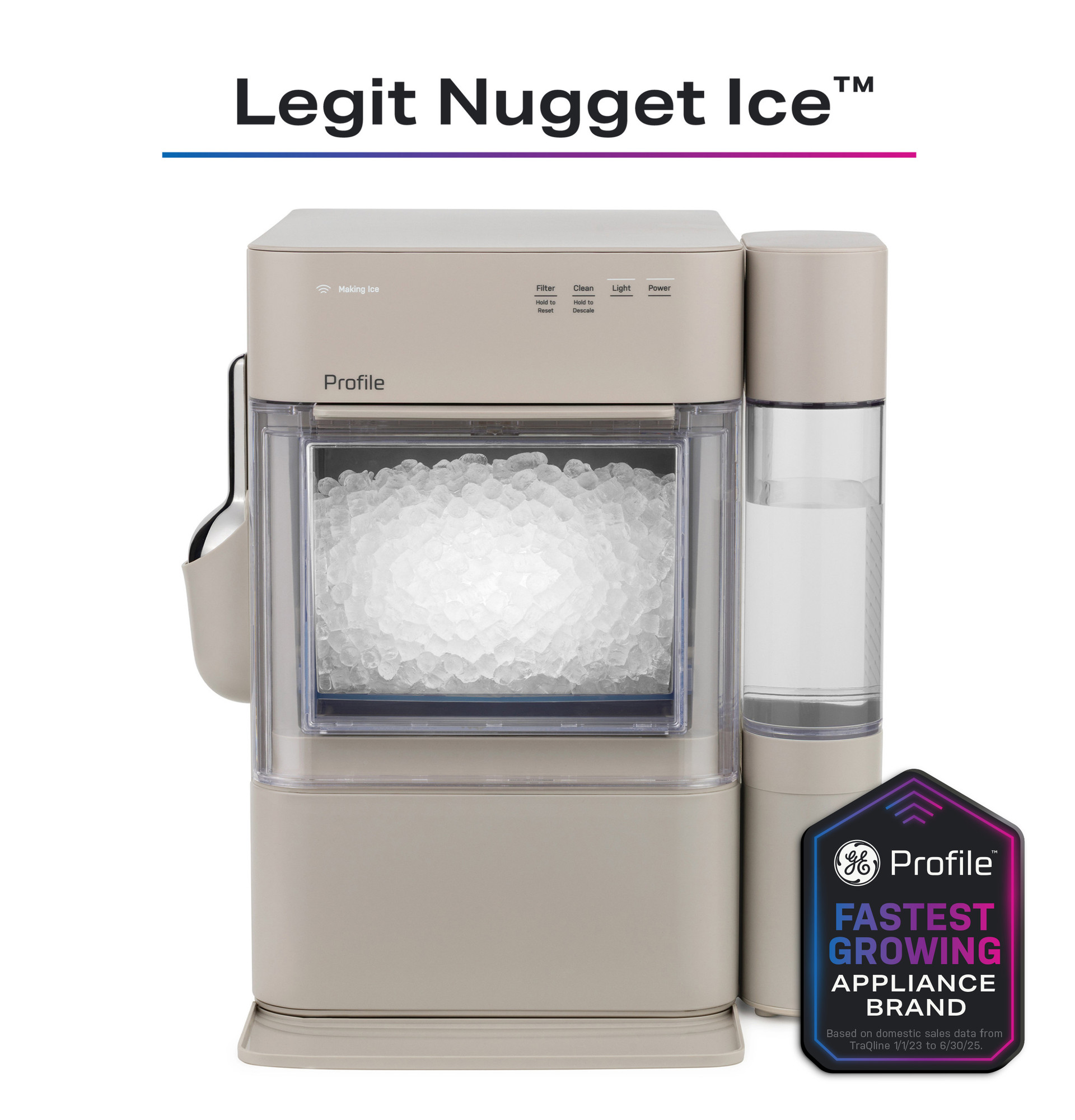 Opal 2.0 Ultra Nugget Ice Maker with Side Tank and Scale Inhibiting Filter XPIO13SWSO