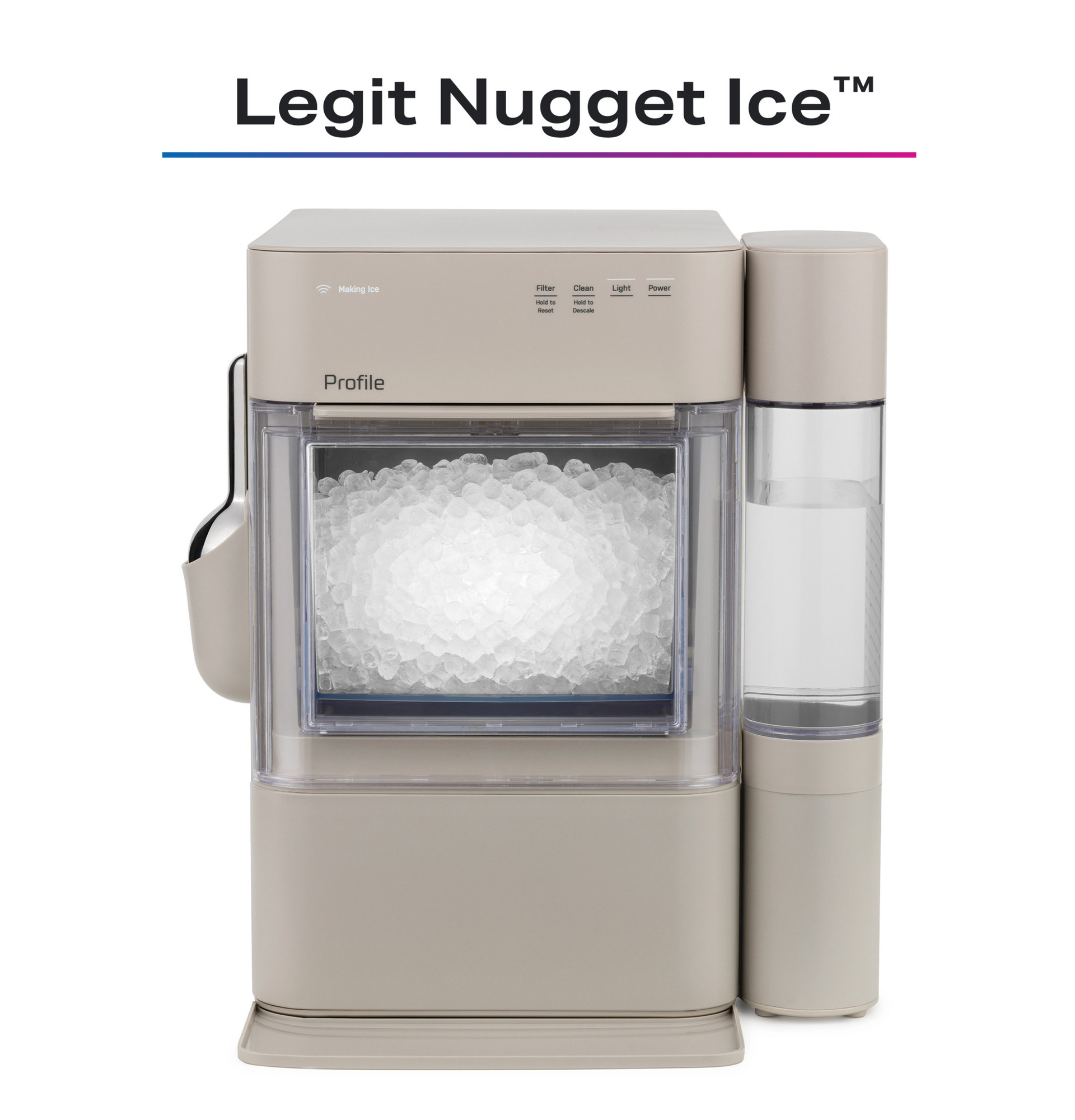 Opal 2.0 Ultra Nugget Ice Maker with Side Tank and Scale Inhibiting Filter XPIO13SWSO