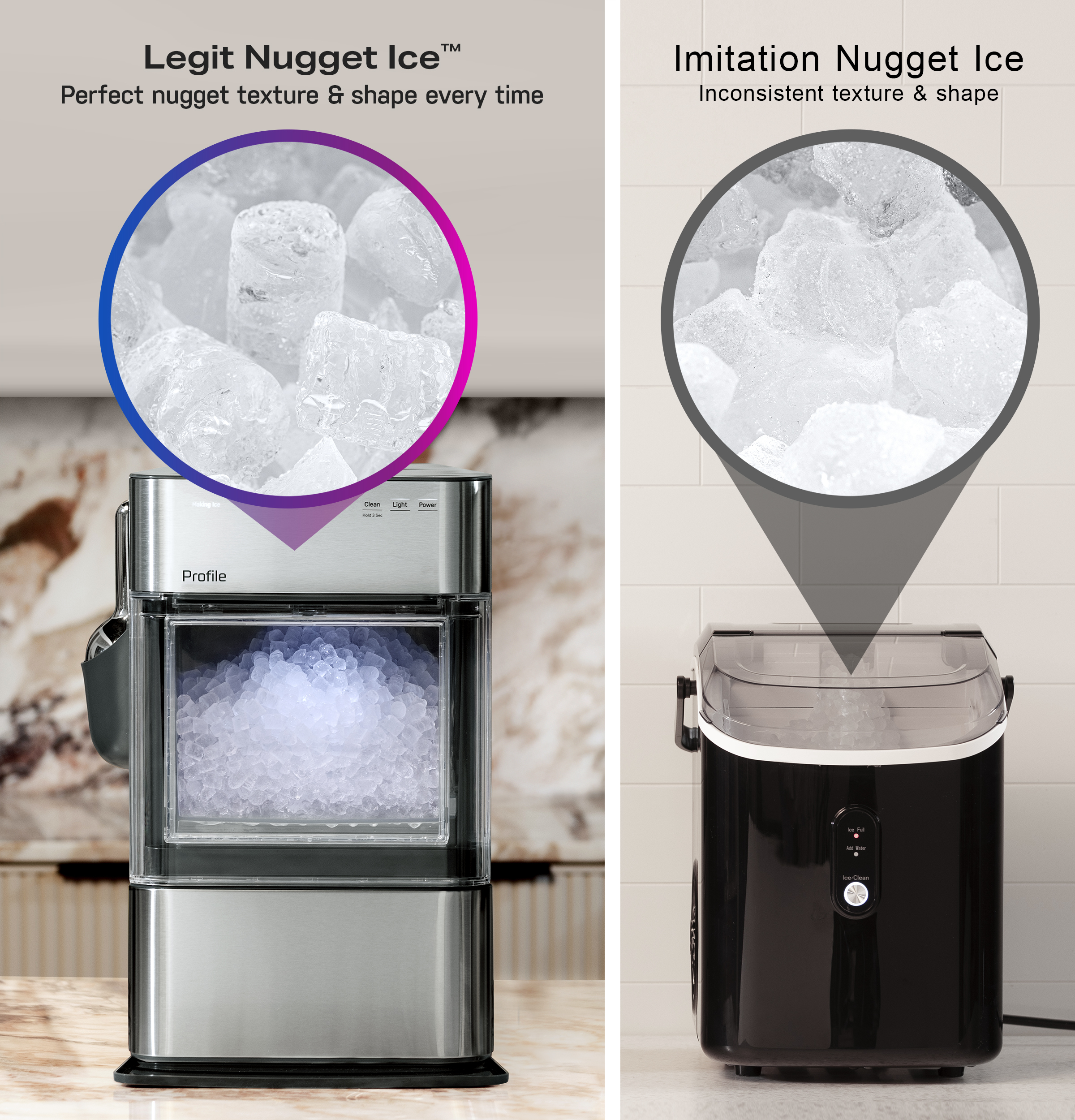 Ge Profile™ Opal™ 2.0 Ultra Nugget Ice Maker With Scale Inhibiting Filter XPIO23SWBB