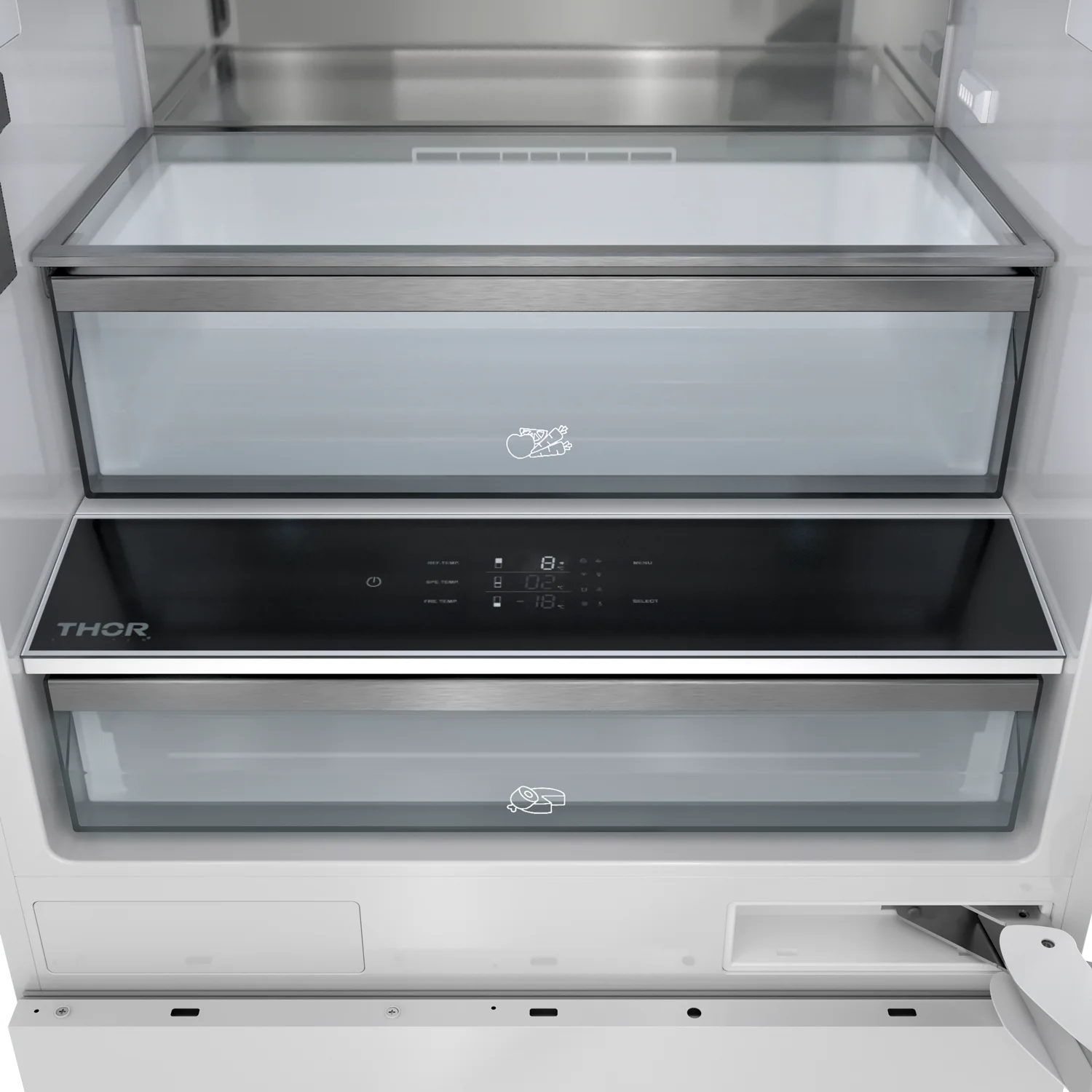 30 Inch Built-in Stainless-steel Panel-ready Bottom Mount Refrigerator XRF3016BBPSS, product image 5 of 9