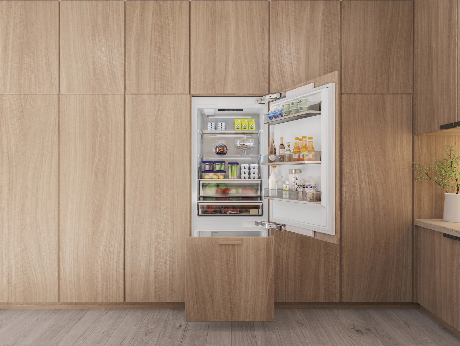 30 Inch Built-in Stainless-steel Panel-ready Bottom Mount Refrigerator XRF3016BBPSS, product image 3 of 9
