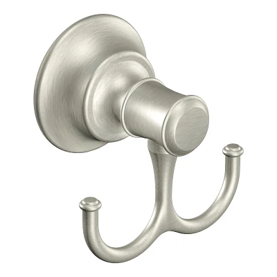 Gilmour Spot resist brushed nickel double robe hook Y6303BN