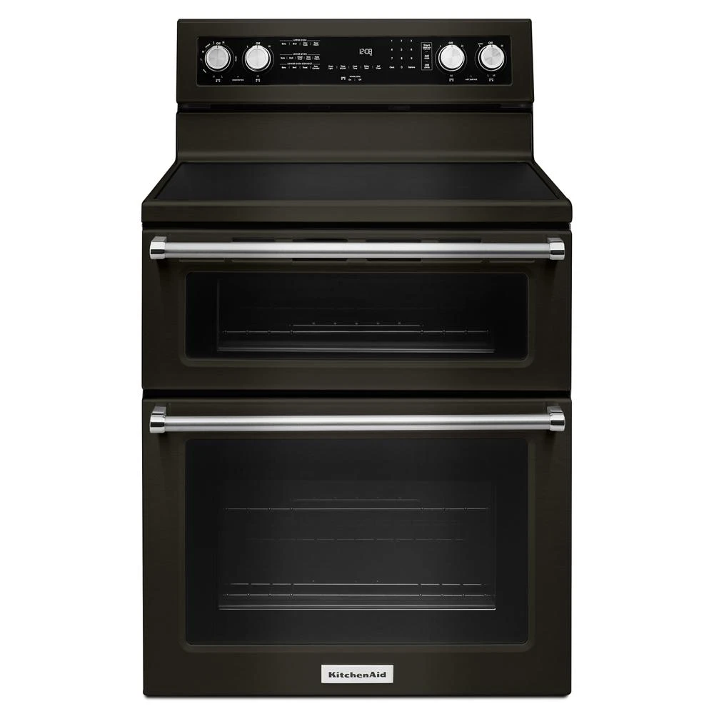 30-Inch 5 Burner Electric Double Oven Convection Range YKFED500EBS