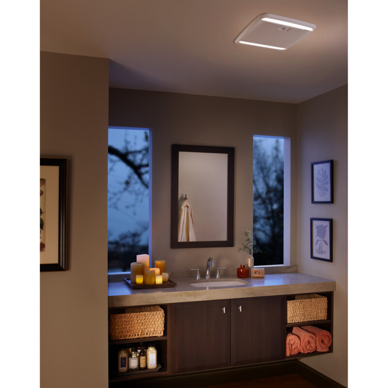 ULTRA GREEN ZB Series 110 CFM Multi-Speed Bathroom Exhaust Fan with LED Light and Motion Sensing ZB110ML1