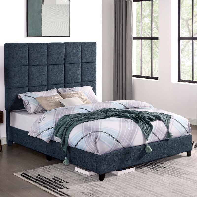 Squares Bridger Kg Bed- End Denim ZBRD7000KG