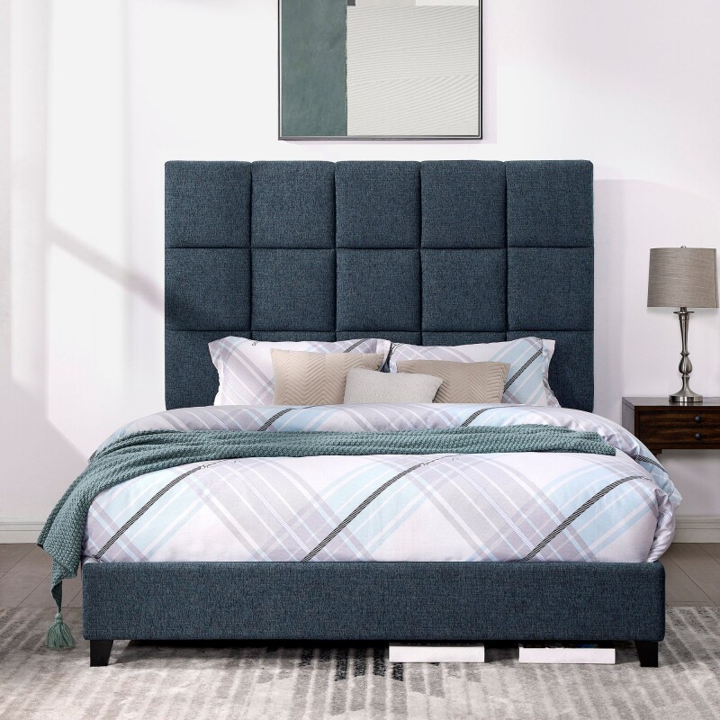 Squares Bridger Kg Bed- End Denim ZBRD7000KG