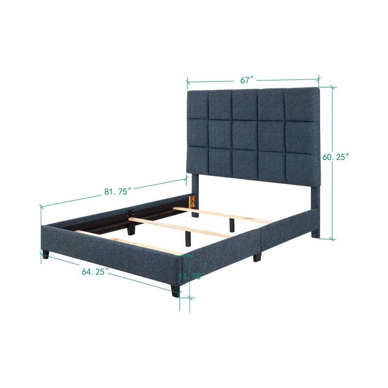 Squares Bridger Kg Bed- End Denim ZBRD7000KG
