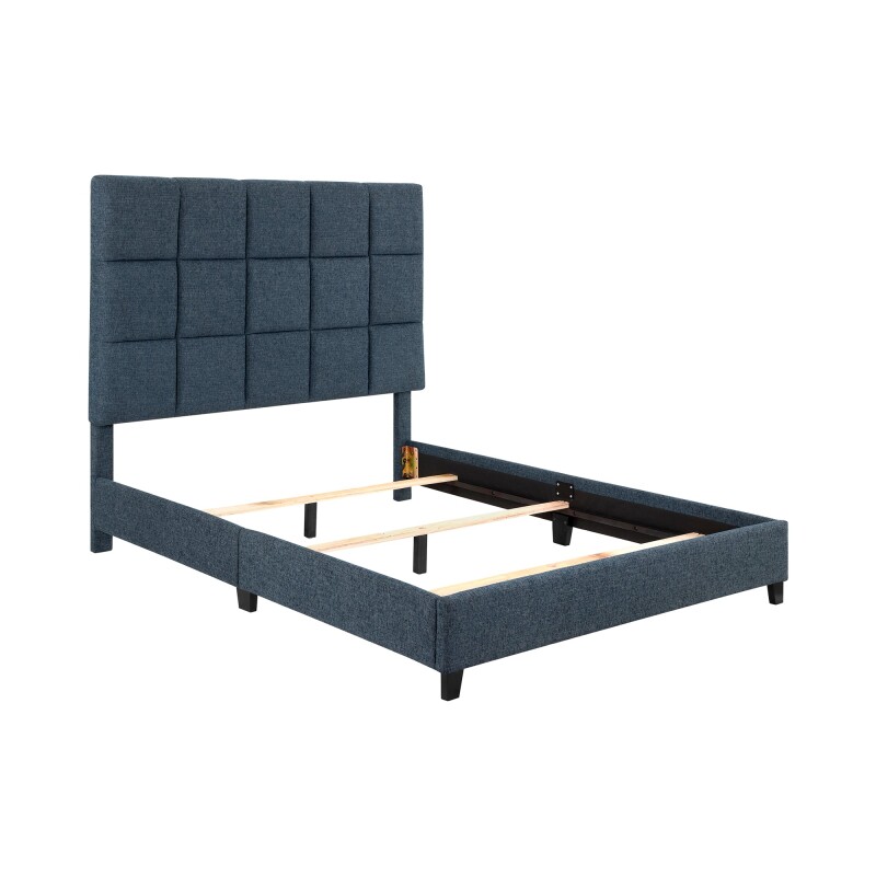 Squares Bridger Qn Bed- End Denim ZBRD7000QN