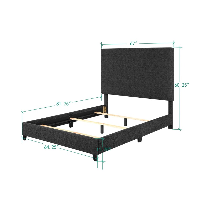 Panel Bridger Kg Bed - Granite ZBRD7001KG