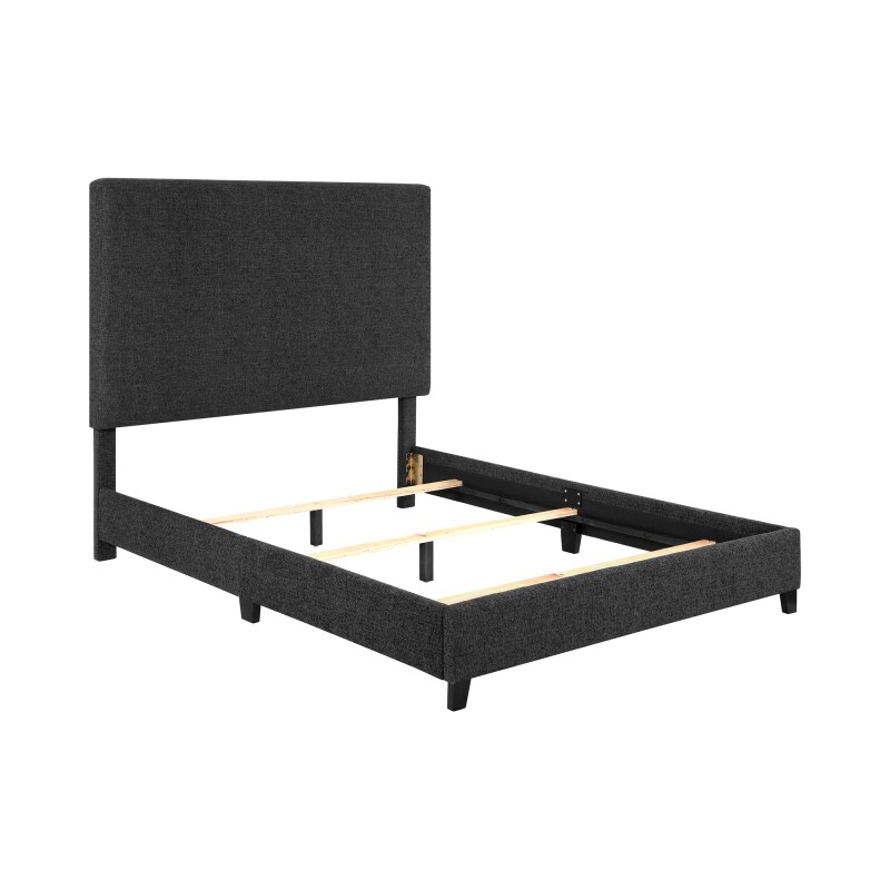 Bridger Upholstered Panel Bed Graphite ZBRD7001QN