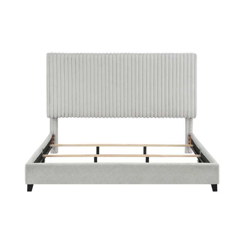Bridger Upholstered Panel Bed Stone ZBRD7003QN