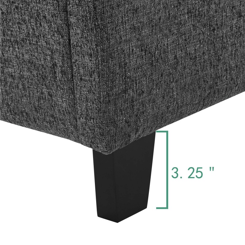 Square Bridger Qn Bed- End Granite ZBRD7007QN