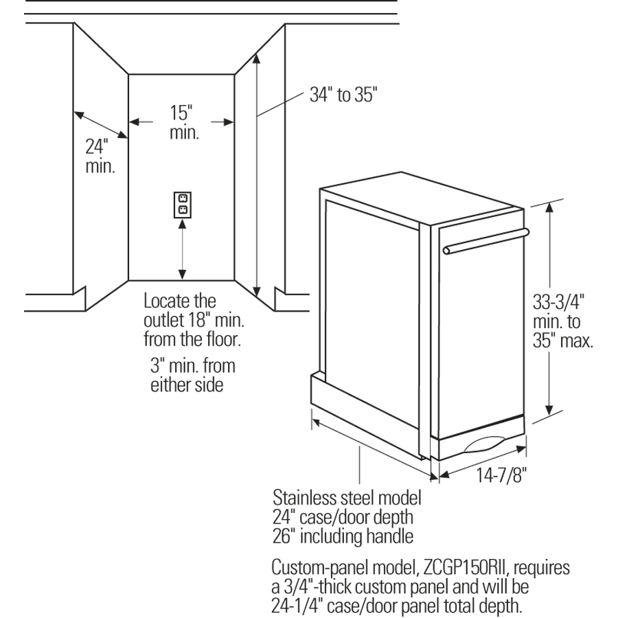 15" Built-In Compactor ZCGS150RSS