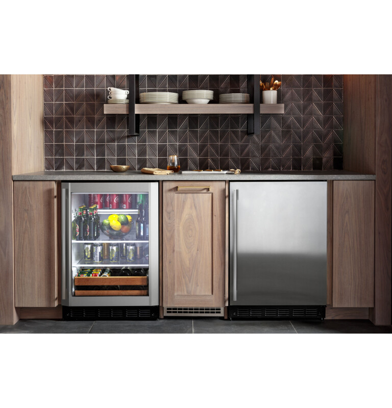 Monogram 24" Stainless Steel Beverage Center ZDBR240NBS