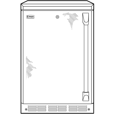 GE Monogram® Outdoor/Indoor Refrigerator Module ZDOD240PLSS, product image 11 of 12