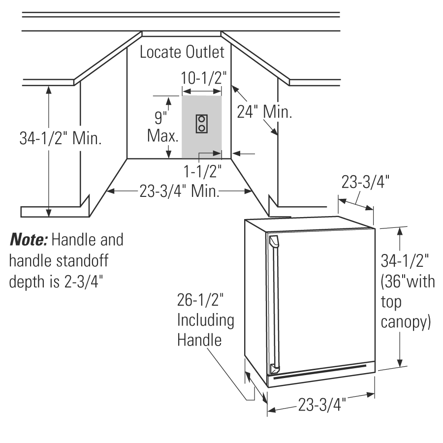 GE Monogram® Outdoor/Indoor Refrigerator Module ZDOD240PLSS, product image 12 of 12