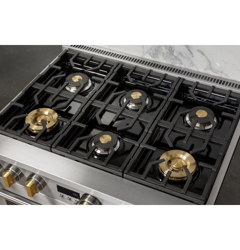 Monogram 36" Dual-Fuel Professional Range with 4 Burners and Griddle ZDP364NDTSS